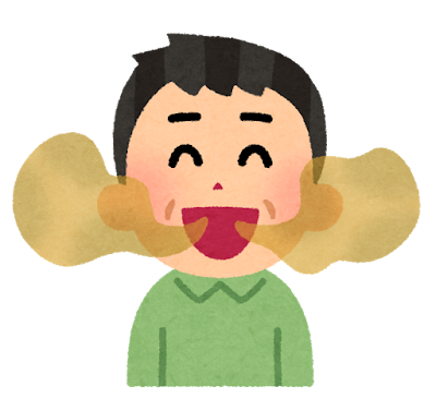 口臭を出す男性
